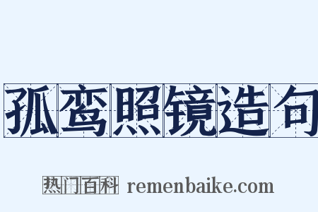 孤鸾照镜造句是什么意思的图片